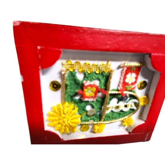 Vtg RARE Enesco Christmas Toy Music Box Rocking Horse 1985 "Toy Land" Works Spin - Picture 3 of 12